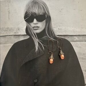 Vintage-Style  faux vintage pearl Dangle Earrings